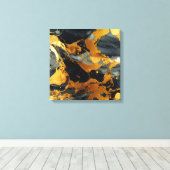 Goudhars kunstcanvasprint canvas afdruk (Insitu (Houten vloer))