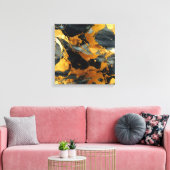 Goudhars kunstcanvasprint canvas afdruk (Insitu (Woonkamer))