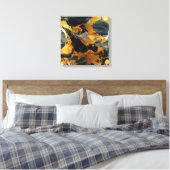 Goudhars kunstcanvasprint canvas afdruk (Insitu (Slaapkamer))