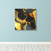 Goudhars kunstcanvasprint canvas afdruk (Insitu (Houten vloer))