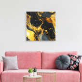 Goudhars kunstcanvasprint canvas afdruk (Insitu (Woonkamer))