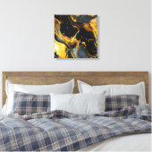 Goudhars kunstcanvasprint canvas afdruk (Insitu (Slaapkamer))