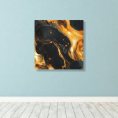 Goudhars kunstcanvasprint canvas afdruk (Insitu (Houten vloer))
