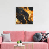 Goudhars kunstcanvasprint canvas afdruk (Insitu (Woonkamer))