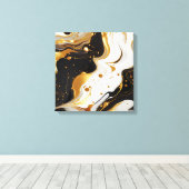 Goudhars kunstcanvasprint canvas afdruk (Insitu (Houten vloer))