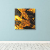 Goudhars kunstcanvasprint canvas afdruk (Insitu (Houten vloer))