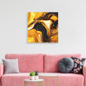 Goudhars kunstcanvasprint canvas afdruk (Insitu (Woonkamer))
