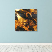 Goudhars kunstcanvasprint canvas afdruk (Insitu (Houten vloer))