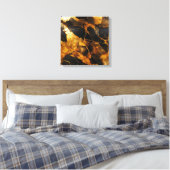 Goudhars kunstcanvasprint canvas afdruk (Insitu (Slaapkamer))