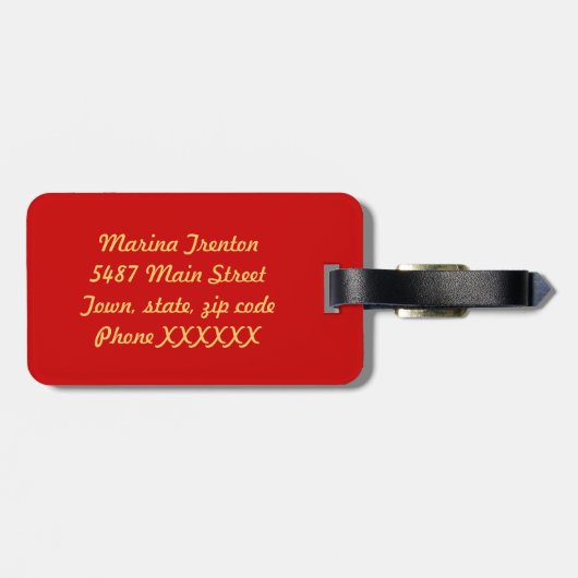 goudhart bagagelabel (Achterkant horizontaal)