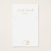 Goudhart ketting of armbandenkaart visitekaartje (Voorkant)