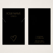 Goudhart ketting of armbandenkaart visitekaartje (Voorkant /achterkant)