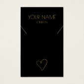 Goudhart ketting of armbandenkaart visitekaartje (Voorkant)