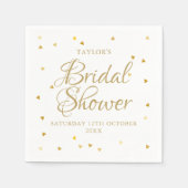 Goudharten confetti vrijgezellenfeest servet (Voorkant)