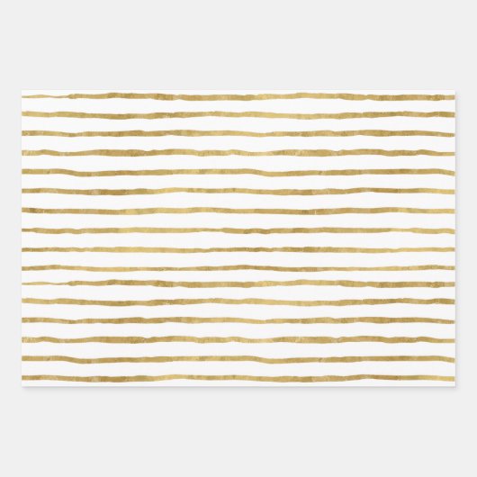 Goudharten en goudlijnen inpakpapier vel (Voorkant)