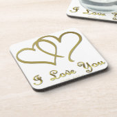 Goudharten houden van jou bier onderzetter (Linkerzijde)