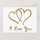 Goudharten houden van jou briefkaart (Voorkant)