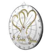 Goudharten houden van jou dartbord (Voorkant Rechts)