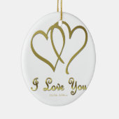 Goudharten houden van jou keramisch ornament (Rechts)