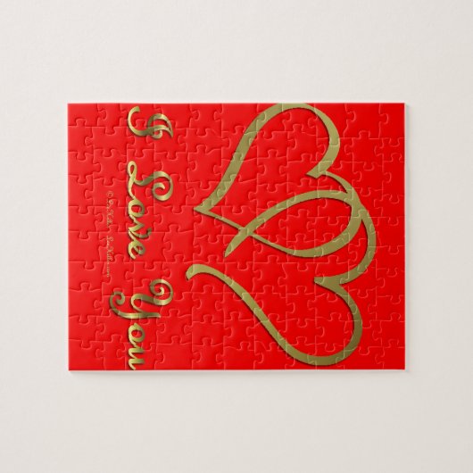 Goudharten houden van jou legpuzzel (Horizontaal)