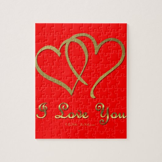 Goudharten houden van jou legpuzzel (Verticaal)