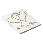 Goudharten houden van jou notitieblok (Schuin)