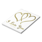 Goudharten houden van jou notitieblok (Linkerzijde)