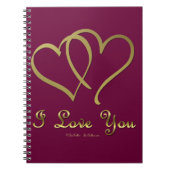 Goudharten houden van jou notitieboek (Voorkant)