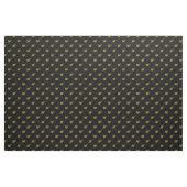 Goudharten in reliëf, zwart stof (Fat Quarter)