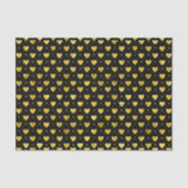 Goudharten in zwart patroon tissuepapier (Voorkant)