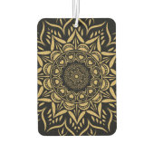 Goudharten mandala op zwart luchtverfrisser (Achterkant)