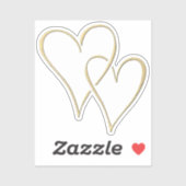 Goudharten met elkaar verbinden sticker (Vel)