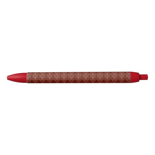 Goudharten op maroon zwarte inkt pen (Voorkant)