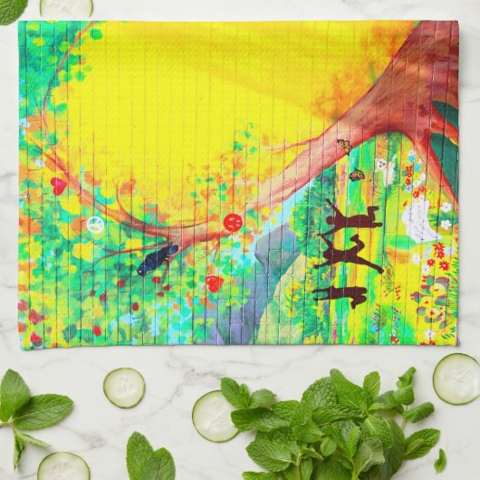 goudhartreurhanddoek theedoek (Gevouwen)