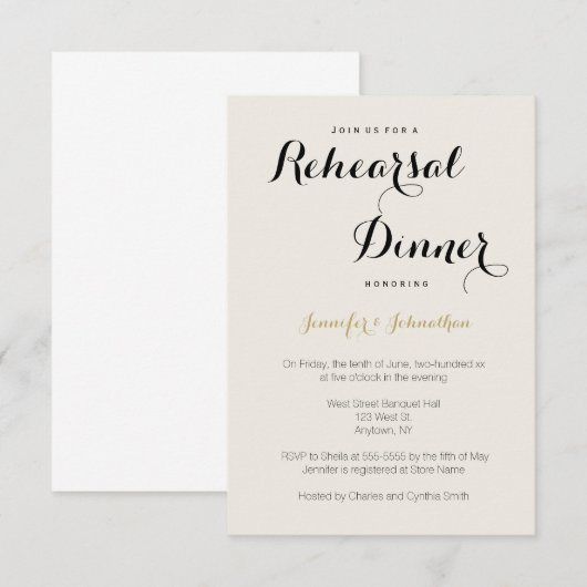 Goudhedendaagse feestdagen kaart (Voorkant / Achterkant)