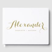 Goudhedendaagse gouden handtekeningen gastenboek (Voorkant)