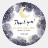 goudhemelenkonies baby douche rond stickers (Voorkant)