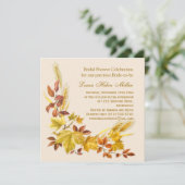 Goudherfst laat Bridal Shower Uitnodiging (Staand voorkant)