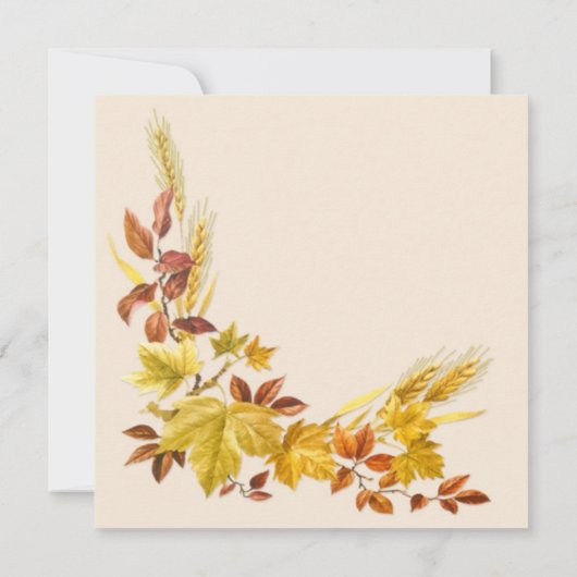 Goudherfst laat Bridal Shower Uitnodiging (Achterkant)