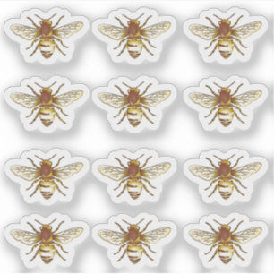  goudhoningbijen Waterdicht Etiket Sticker