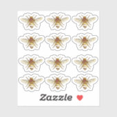 goudhoningbijen Waterdicht Etiket Sticker (Vel)