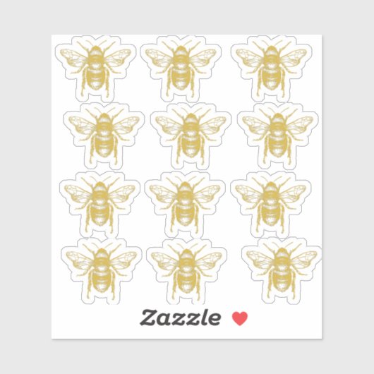  goudhoningbijenhouder sticker (Vel)