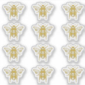  goudhoningbijenhouder sticker (Voorkant)