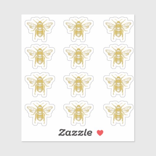  goudhoningbijenhouder sticker (Vel)