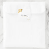 Goudhoningbijenwassen/ estheticien vierkante sticker (Tas)