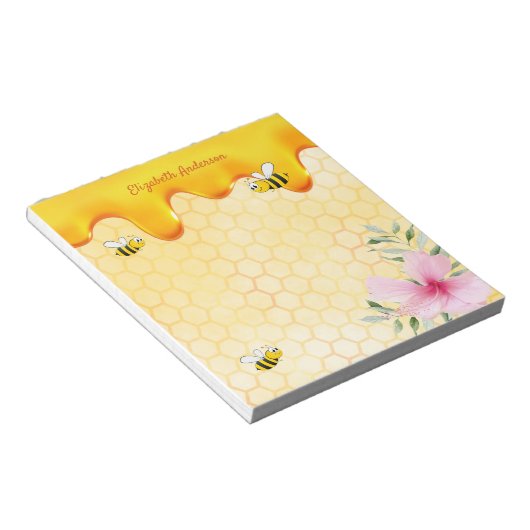 Goudhoningraathoningraatdruppelflora Notitieblok (Schuin)