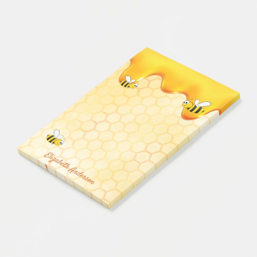 Goudhoningraathoningraatdruppelnaam Post-it® Notes (Schuin)