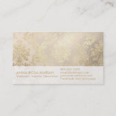 *~*  goudhoudend Antiek meisje met rijdval Visitekaartje (Achterkant)