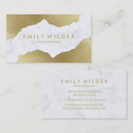 goudhoudend marmer | Visitekaartje (Voorkant / Achterkant)