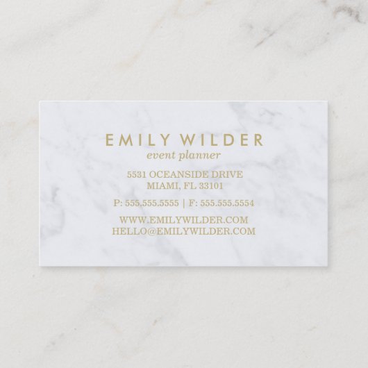 goudhoudend marmer | Visitekaartje (Achterkant)